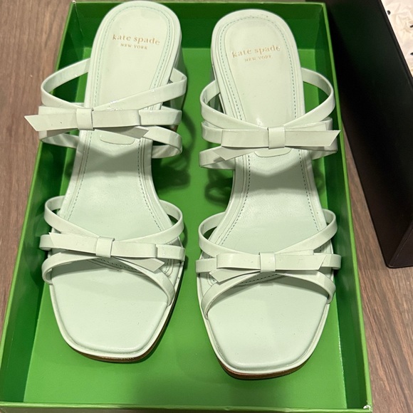 Kate Spade Light Green Strappy Heels - Picture 1 of 5